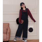 麦迪大道 冬季 羊毛 猫单 娜娜 孕期穿搭孕妇装 厚加绒背带裤