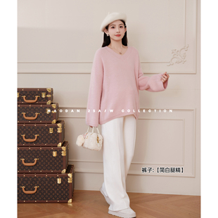娜娜 兔毛 孕期穿搭孕妇装 冬季 洋气毛衣 猫单 新品 绒兔贝贝