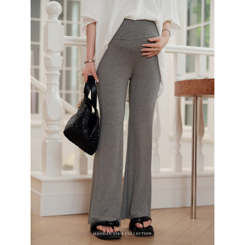 猫单【松弛韩女】娜娜的孕期穿搭孕妇装新款夏季高腰显瘦托腹长裤