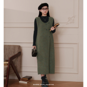 半熟苔原 羊毛 娜娜 猫单 孕期穿搭孕妇装 秋冬连衣裙两件套