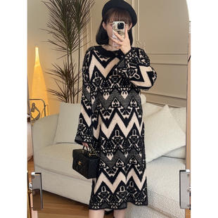 【温特花园】娜娜的孕期穿搭孕妇装秋冬毛衣连衣裙中长款2024新款