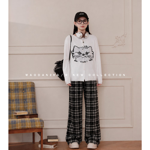 猫单【喵咪格调】【棉】孕妇装秋季新品时尚韩系显瘦上衣裤子