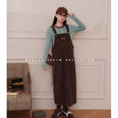 薄荷生巧 秋冬背带长裙套装 羊毛 孕期穿搭孕妇装 娜娜 猫单