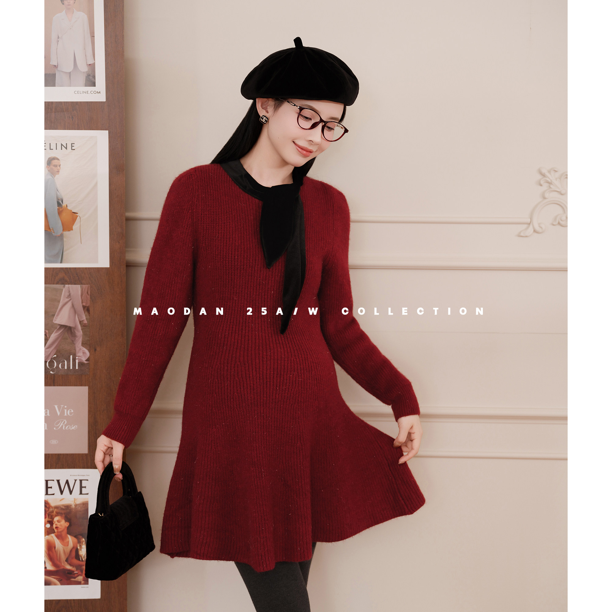 猫单【巴黎千金】娜娜的孕期穿搭孕妇装冬季新法式气质减龄连衣裙,孕妇装/孕产妇用品/营养,连衣裙,淘宝优惠券,粉丝福利购,淘宝优惠卷