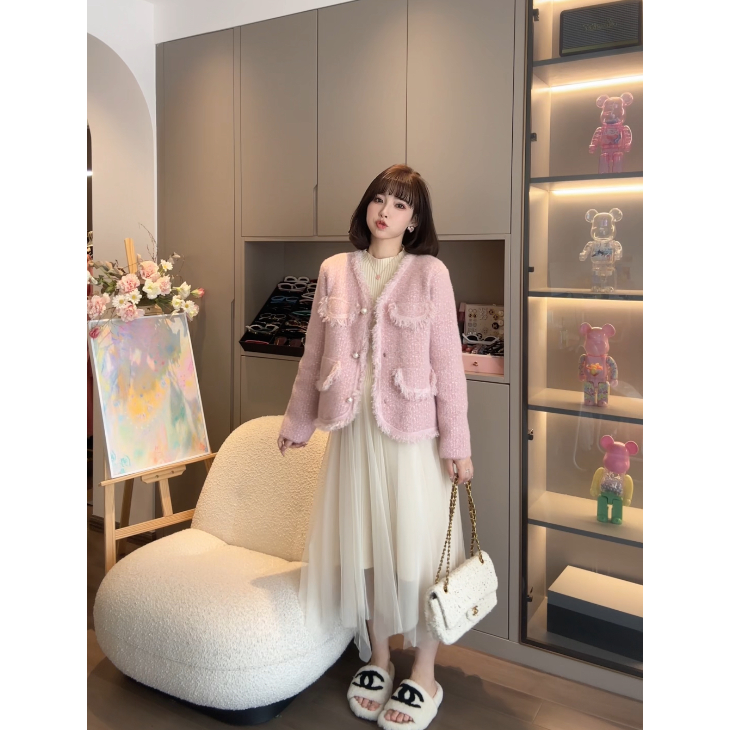 【佩蒂小香】娜娜的孕期穿搭/孕妇装春秋2025新款外套+纱裙套装