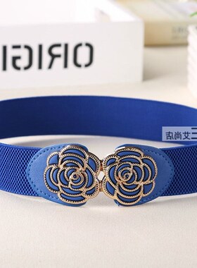 Women flower decoration all-match fashion belt 女士腰带