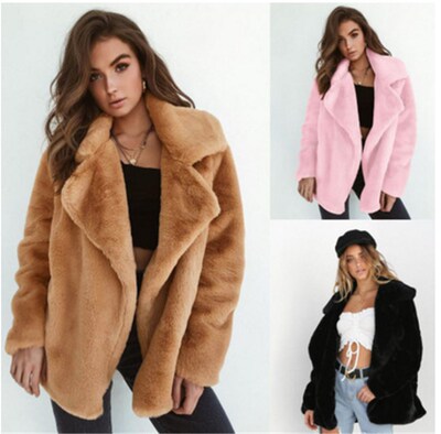 2018 women long fur coat jacket ladies winter coats jackets