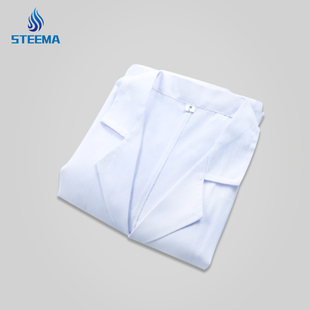 STEEMA斯蒂曼白大褂实验室防护服长袖白大衣卫生医生护士防尘服