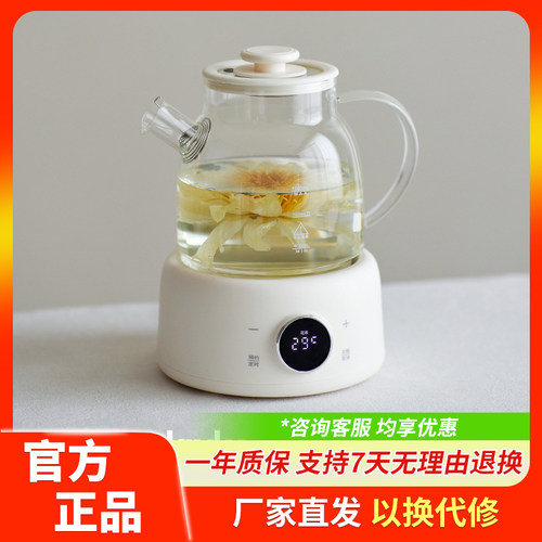 olayks立时水灵全玻璃养生壶家用多功能办公室小型纯玻璃煮茶烧水