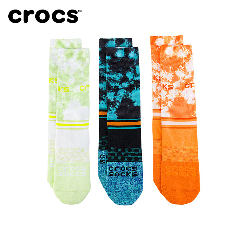 Crocs卡骆驰2022年夏季新款成人长袜扎染3双组合|207961|msdalam kategori beg sukan/pakej luar/Fitting, sarung kaki sukan - dari Buy2taobao.com untuk memberikan perkhidmatan ejen Taobao profesional membeli