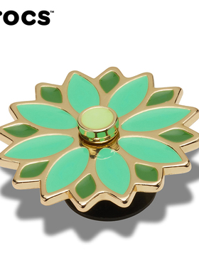 Crocs卡骆驰智必星配件洞洞鞋花 质感潮流黄色绿色花朵