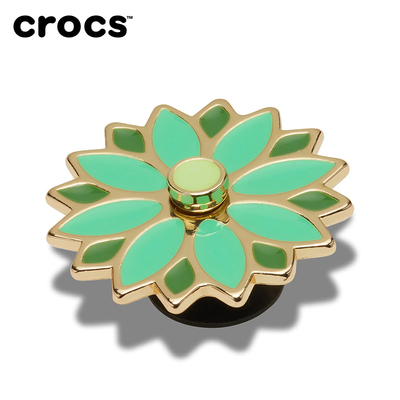 Crocs卡骆驰智必星配件洞洞鞋花 质感潮流黄色绿色花朵
