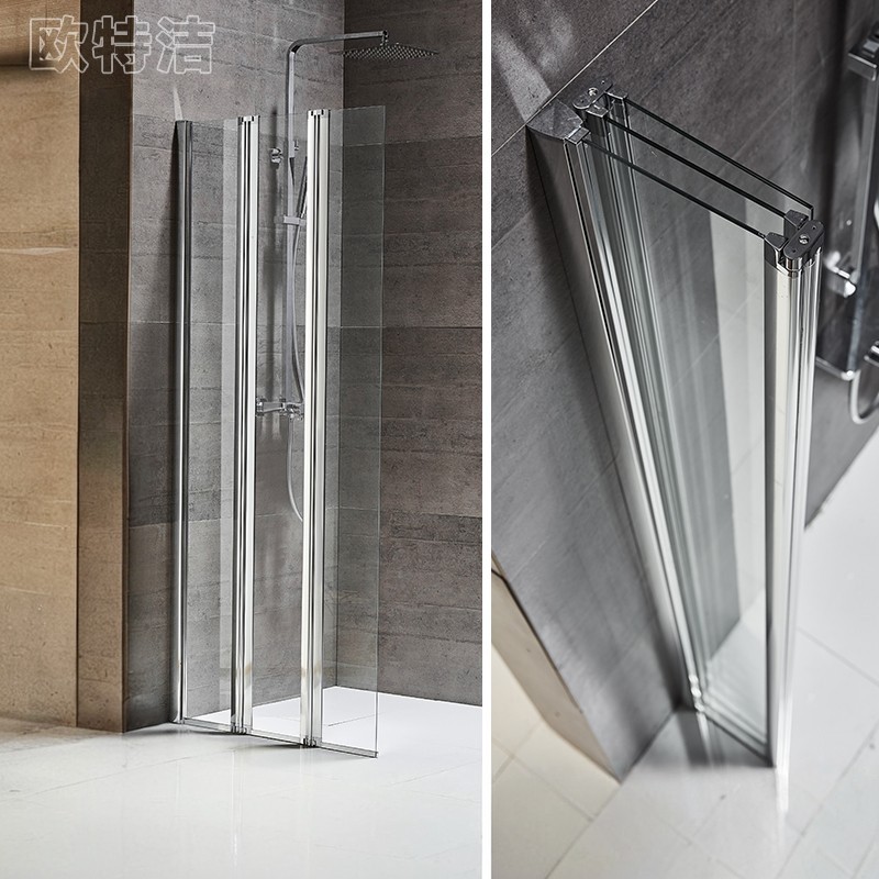 宁波欧特洁一字型三扇折叠落地屏风卫生间淋浴房安全钢化玻璃隔断,全屋定制,定制淋浴房,淘宝优惠券,粉丝福利购,淘宝优惠卷