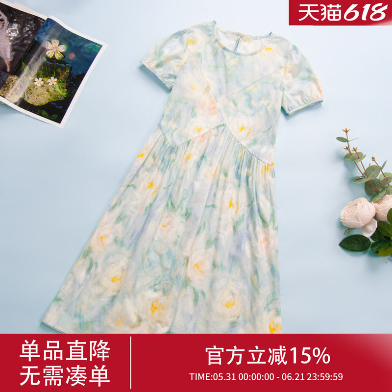 女童连衣裙女孩碎花纯棉裙子女大童超好看的夏季薄款多巴胺小洋裙