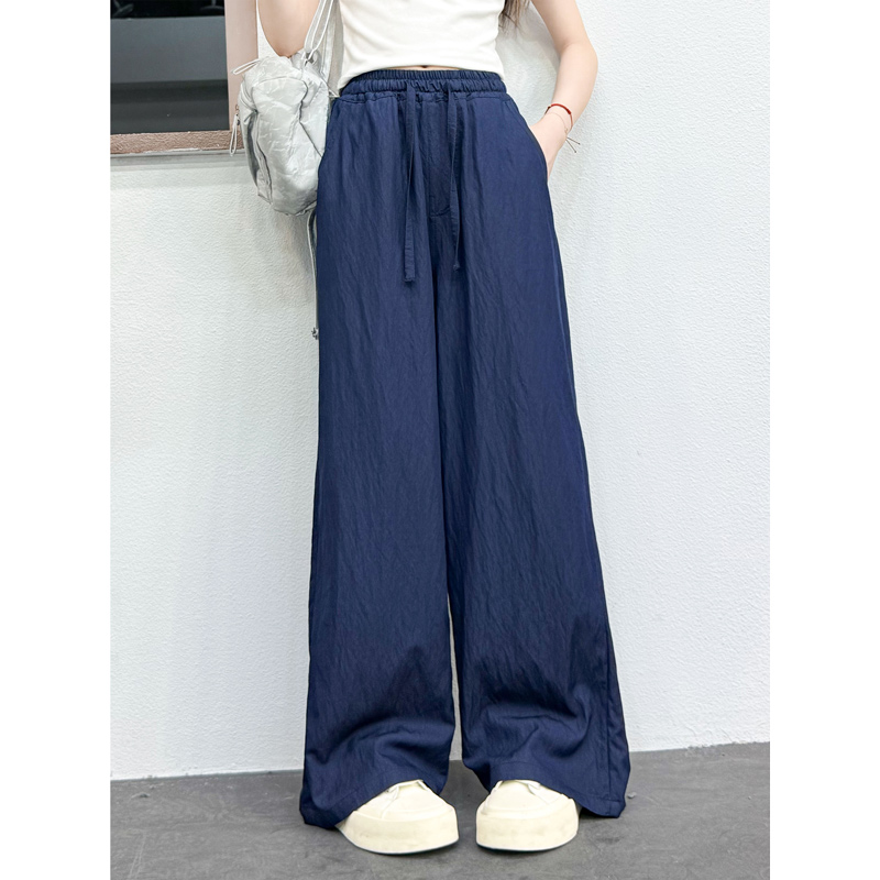 女童休闲裤夏薄款儿童2025新款夏季阔腿裤女大童超好看初中生裤子