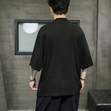 风t恤半袖盘扣休闲纯色潮流夏季T016-P60，男装T恤，星座815-1（原A203A）
