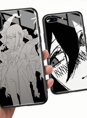 电锯人炸弹恶魔蕾塞手机壳苹果15/16二次元vivos18适用iQOOz9真我oppok10小米14红米note13荣耀90钢化玻璃壳