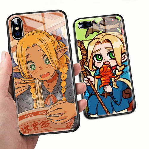 迷宫饭玛露希尔表情手机壳适用iphone14苹果16pro 12小米15红米K70华为p60 mate70钢化玻璃壳vivoX200oppoA3