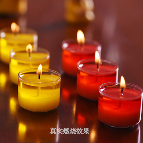 直播链接 无烟蜡烛108粒4小时 50粒8小时 塑胶壳材质