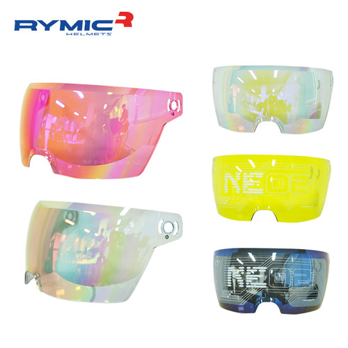RYMIC原装头盔镜片NE02镜片风镜摩托车茶色/电镀红/电镀银