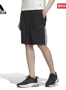 阿迪达斯短裤男裤2025春季新款网球运动裤梭织快干五分裤HS3282