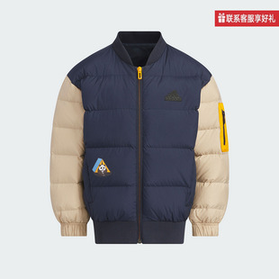 adidas阿迪达斯男女童冬装 外套2025冬保暖飞行员宽松羽绒服JJ5015