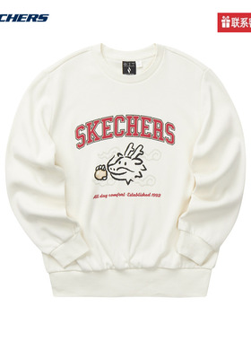 Skechers斯凯奇女装龙年限定新款休闲圆领针织卫衣L124W005/00NA