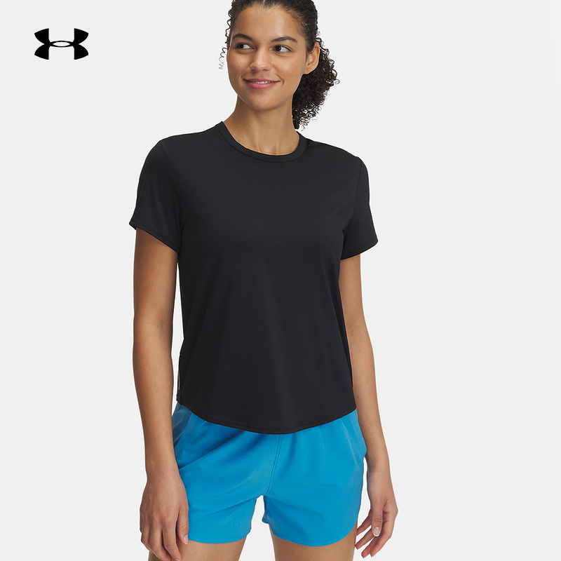 UNDERARMOUR安德玛官方运动2025S/S女短袖T恤 1389868-001