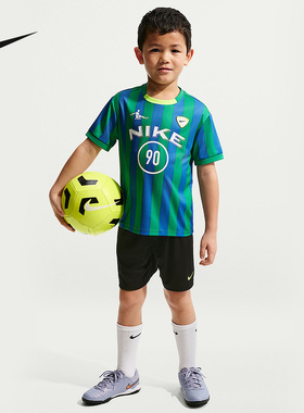 NIKE耐克夏季幼童短袖T恤和短裤套装经典印花球衣套装 IW1485-010