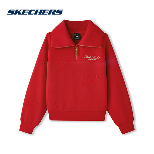 SKECHERS斯凯奇运动2026春女卫衣 L126W007-03LC