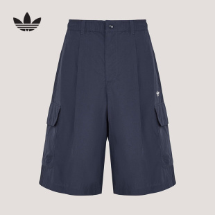 adidas阿迪达斯三叶草慵懒风宽松运动五分裤26夏男梭织短裤KT3045
