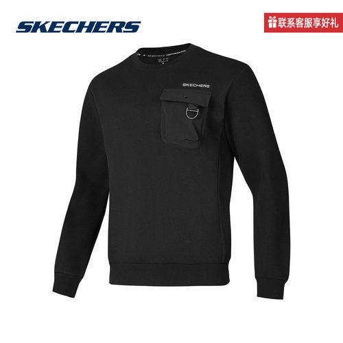 斯凯奇运动2025春男卫衣 P125M019-0018