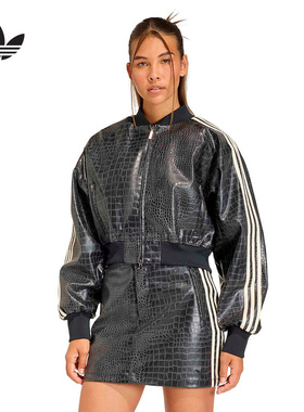 adidas阿迪达斯官方运动2026春女PU夹克 KE5035
