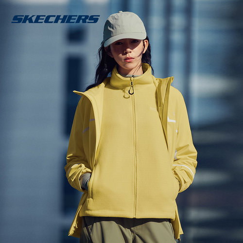 SKECHERS斯凯奇运动2025冬女梭织外套 P425W189-01F4