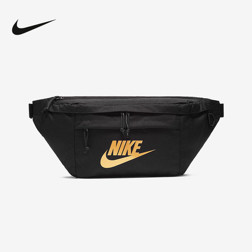 NIKE耐克单肩包腰包胸包新款黑色金钩休闲斜挎包运动包BA5751-011