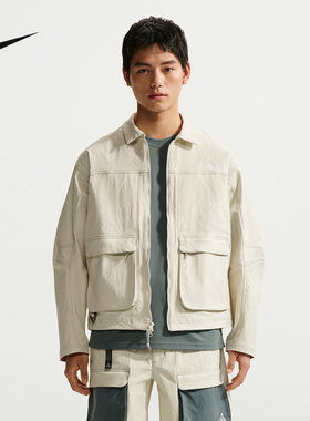 NIKE耐克ACG男子户外防泼水夹克26春宽松刺绣工装外套 HV0599-020