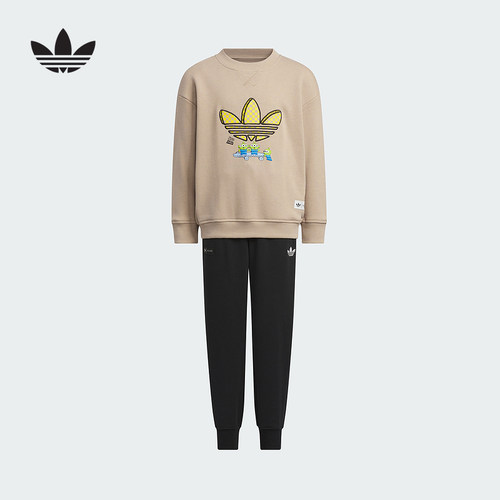 adidas阿迪达斯官方运动2025冬男小童运动套装 KF7345