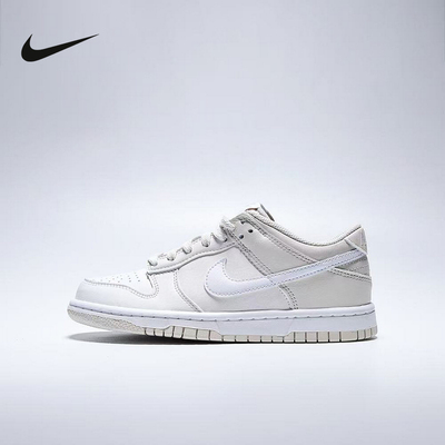 NIKE耐克女鞋米白色DUNK低帮轻便百搭板鞋大童鞋运动鞋IU7766-016