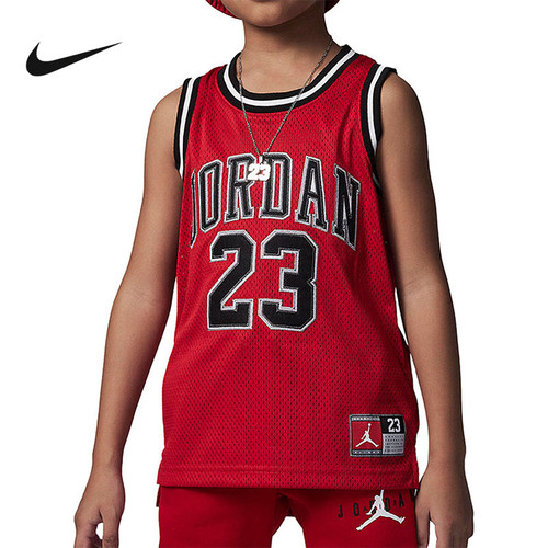 耐克Jordan 23男童幼童球衣背心透气网速干无袖T恤DV5702-687