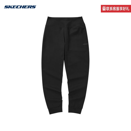 SKECHERS斯凯奇2025女子春季新款运动休闲针织长裤 L124W026/0018