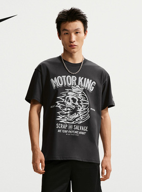 NIKE耐克夏LeBron詹姆斯宽松图案男子棉质运动篮球T恤IH8559-045