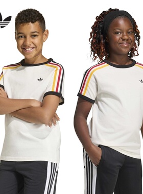 adidas阿迪达斯官方运动2026春男大童短袖上衣 KQ8369