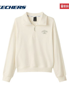 斯凯奇运动2025冬女针织套头卫衣 L424W002-00V7