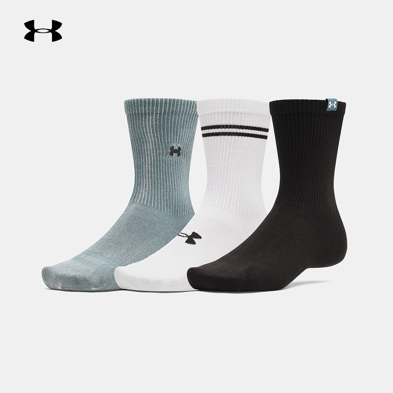 UNDERARMOUR安德玛运动2025F/W中性中筒袜 1390130-587