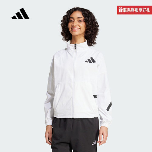 adidas阿迪达斯官方运动2025春女梭织夹克 JW1754