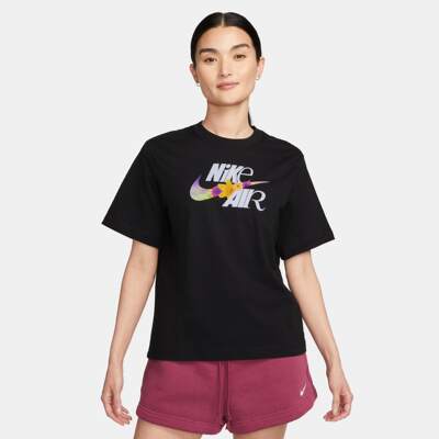 Nike耐克短袖针织衫女装夏季新款休闲运动宽松纯棉T恤FB8192-010