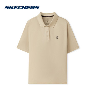 SKECHERS斯凯奇2025夏女短袖POLO衫 L225W218-028R