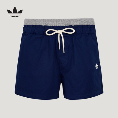 adidas阿迪达斯三叶草2026夏女宽松针织时尚百搭休闲短裤 KY8321