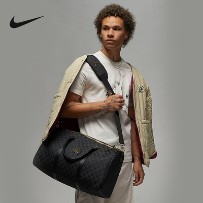 Jordan耐克MONOGRAM行李包男女同款隔层可调节肩带宽敞FJ6787-011