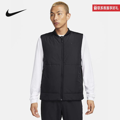 NIKE耐克男子棉衣冬季新款运动棉服保暖背心棉马甲FB7554-010